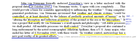 1945 WEATHER AND CLIMATE CONTROL