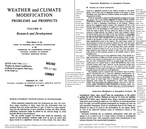 1966 Inadvertent Weath mod.. Jets raise temperature by 1.6C