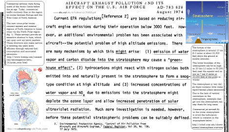 Air pollution might cause green house effect 1974 EPA USAF
